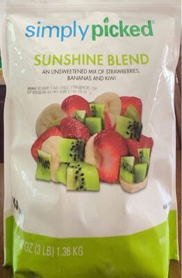 Sunshine Blend An Unsweetened Mix Of Strawberries, Bananas And Kiwi, Sunshine Blend