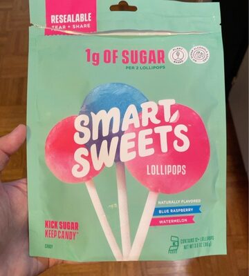Blue Raspberry, Watermelon Flavored Lollipops Candy, Blue Raspberry, Watermelon