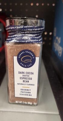 Dark Cocoa Dusted Espresso Bean Flavored Gourmet Popcorn Seasoning, Dark Cocoa Dusted Espresso Bean