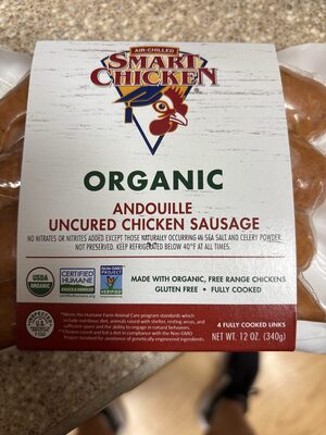 Andouille Uncured Organic Chicken Sausage, Andouille