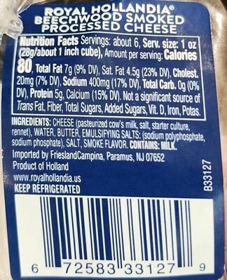 Beechwood Smoked Processed Cheese, Beechwood Smoked