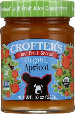 Organic Apricot Fruit Spread, Apricot