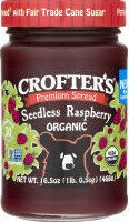 Organic Seedless Raspberry Premium Spread, Raspberry