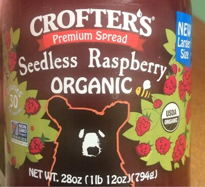 Seedless Raspberry Organic Premium Spread, Seedless Raspberry