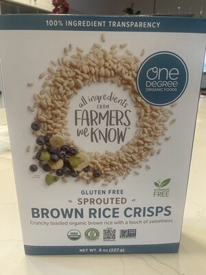 Gluten Free Sprouted Brown Rice Crisps, Brown Rice