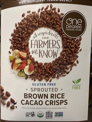 Sprouted Brown Rice Cacao Crisps, Brown Rice Cacao