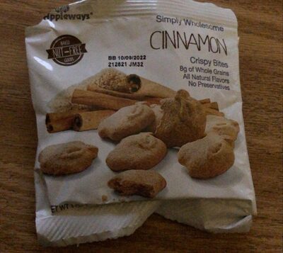 Appleways Whole Grain 1.0 oz Cinnamon Crispy Bites, Individually Wrapped - Each
