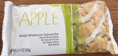 Appleways Whole Grain 2.4 oz Soft Oatmeal Apple Bar, Individually Wrapped - Each