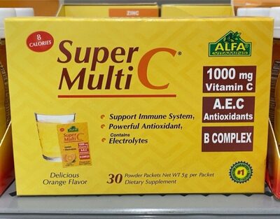 Delicious Orange Super Multi C Dietary Supplement Powder Packets, Orange