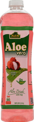 Lychee Flavored Aloe Vera Drink With Pulp, Lychee
