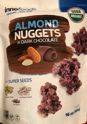 Almond Nuggets In Dark Chocolate, Almond Nuggets