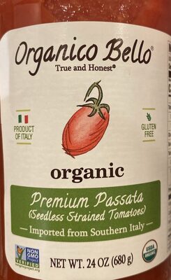 Organic Imported Italian Passata, Strained Tomatoes