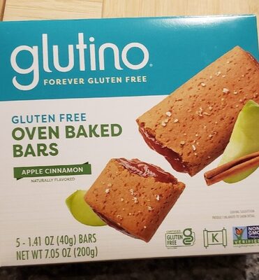 Apple Cinnamon Gluten Free Oven Baked Bars, Apple Cinnamon