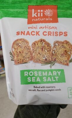 Rosemary Sea Salt Mini Artisan Snack Crisps, Rosemary Sea Salt
