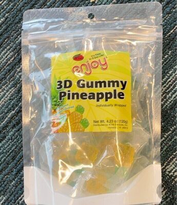 Pineapple Flavored 3D Gummy, Pineapple