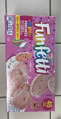 Unicorn Mini Pancakes Buttermilk With Candy Bits, Unicorn With Candy Bits