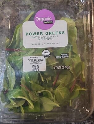 Power Greens Organic Baby Chard, Baby Kale, Baby Spinach, Power Greens