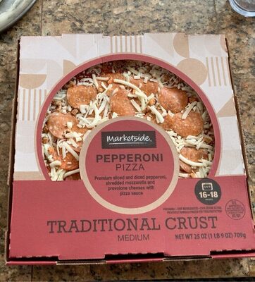 Pepperoni Premium Sliced And Diced Pepperoni, Shredded Mozzarella And Provolone Cheesed With Pizza Sauce Medium Traditional Crust Pizza, Pepperoni
