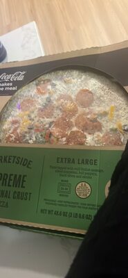 Supreme Mild Italian Sausage, Premium Sliced Pepperoni, Bell Peppers, Black Olives And Onions Extra Large Traditional Crust Pizza, Supreme