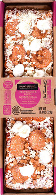 Pepperoni & Mozzarella Premium Sliced & Diced Pepperoni With Tomato Sauce On A Thin Crust Flatbread, Pepperoni & Mozzarella
