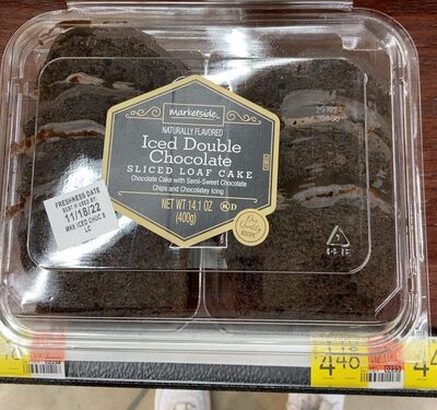 Iced Double Chocolate Sliced Loaf Cake, Iced Double Chocolate