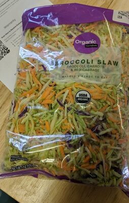 Broccoli Organic Carrots & Red Cabbage Slaw, Broccoli
