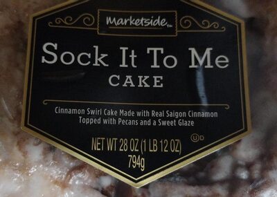 Sock It To Me Flavored Cinnamon Swirl Cake Topped With Pecans And A Sweet Vanilla Glaze Cake, Sock It To Me