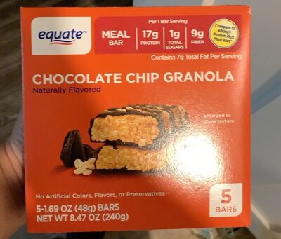 Chocolate Chip Granola Meal Bars, Chocolate Chip Granola