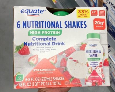 High Protein 20 G Nutritional Shakes, Strawberry, Strawberry
