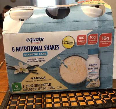 Vanilla Flavored Diabetic Care Nutritional Shakes, Vanilla