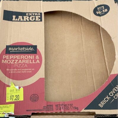 Pepperoni & Mozzarella Brick Oven Style Crust Extra Large Pizza, Pepperoni & Mozzarella
