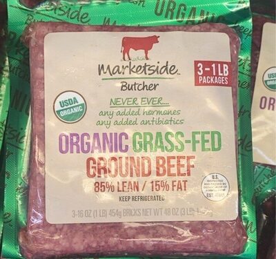 85% Lean/15% Fat Organic Grass-Fed Ground Beef
