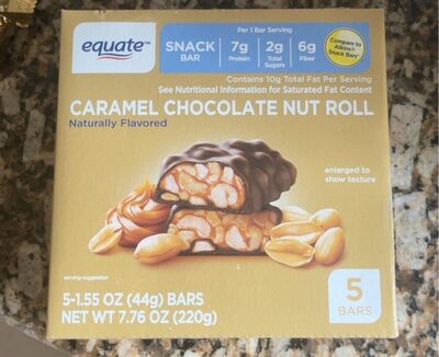 Caramel Chocolate Nut Roll Snack Bars, Caramel Chocolate Nut Roll