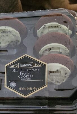 Mini Buttercreme Flavored Frosted Cookies, Mint Buttercreme Frosted
