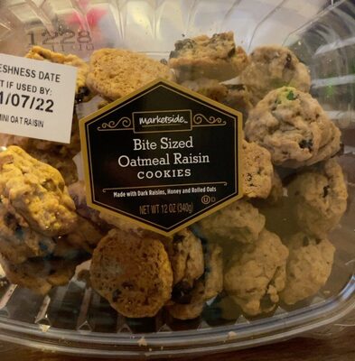 Oatmeal Raisin Bite Sized Cookies, Oatmeal Raisin