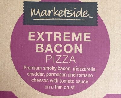 Extreme Bacon Premium Smoky Bacon, Mozzarella, Cheddar, Parmesan And Romano Cheeses With Tomato Sauce On A Thin Crust Pizza, Extreme Bacon