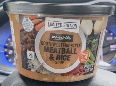 Southwest Style Meatball & Rice Soup, Southwest Style Meatball & Rice