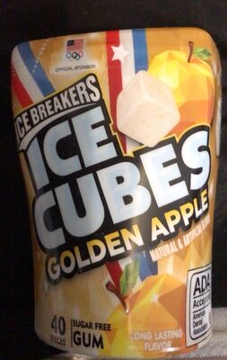 Golden Apple Ice Cubes Sugar Free Gum, Golden Apple