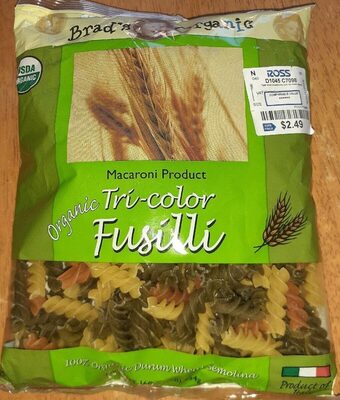 Organic Tri-Color Fusilli Pasta