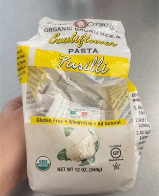 Organic Brown Rice & Cauliflower Fusilli Pasta