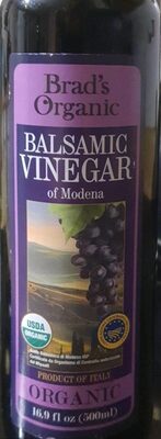 Brad's Organic Balsamic Vinegar Of Modena, 16.9 Fl Oz