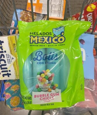 Bubble Gum Chicle Flavored Frozen Milk Bars Bolis, Bubble Gum Chicle
