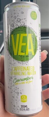 Cucumber With A Hint Of Lime Caffeinated Sparkling Water, Cucumber With A Hint Of Lime