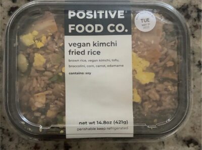 Kimchi Fried Rice With Sprouted Brown Rice, Turmeric-Sesame Tofu And Vegan Kimchi