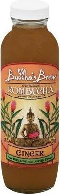 Buddha's Brew, Craft Brewed Kombucha, Ginger, Ginger