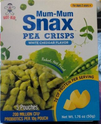 White Cheddar Flavor Snax Pea Crisps, White Cheddar