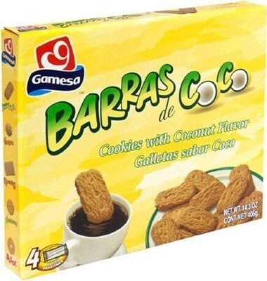 Gamesa Barra De Coco Coconut Cookies 14.3 Ounce Paper Box