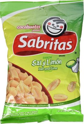 Sabritas Salt And Lime Peanuts 7 Ounce Plastic Bag