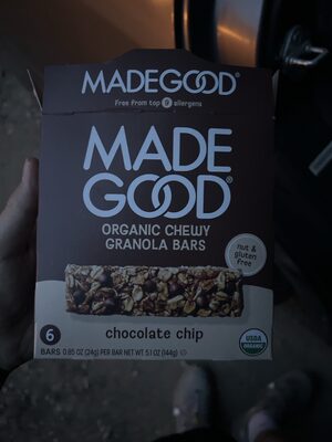 Chocolate Chip Granola Bars, Chocolate Chip