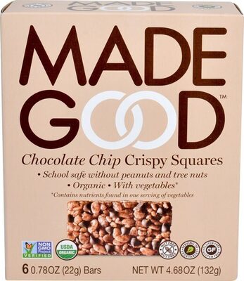 Chocolate Chip Crispy Squares Bars, Chocolate Chip